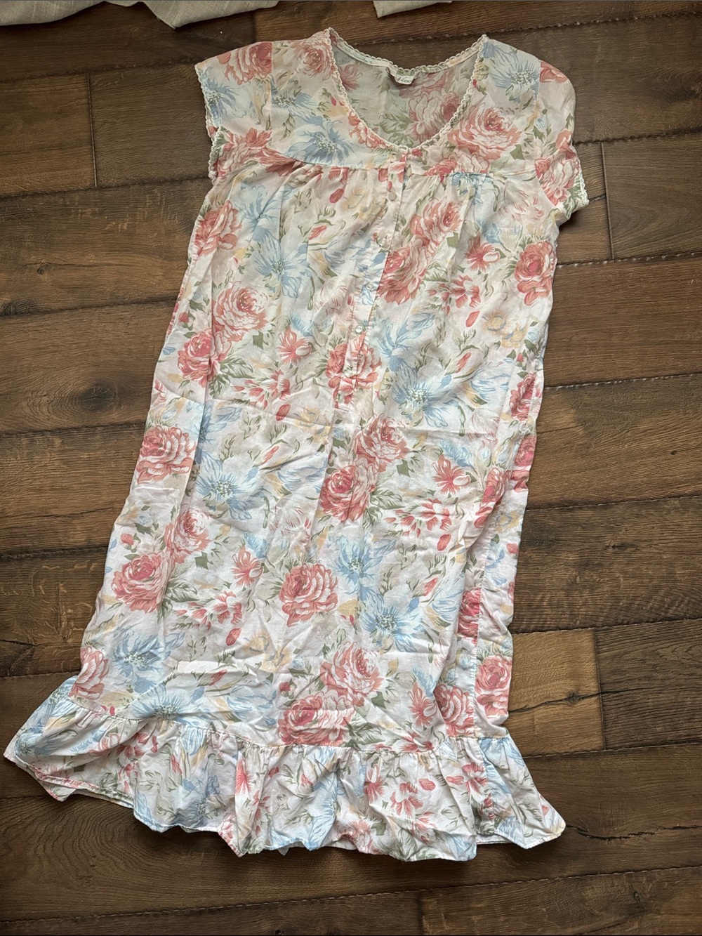 Vintage cottagecore cotton floral dress